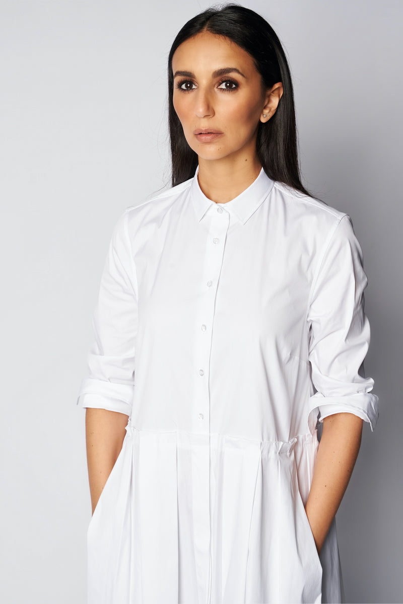 NANA DRESS COTTON | WHITE