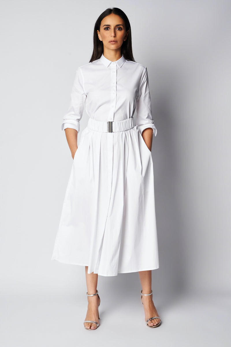 NANA DRESS COTTON | WHITE