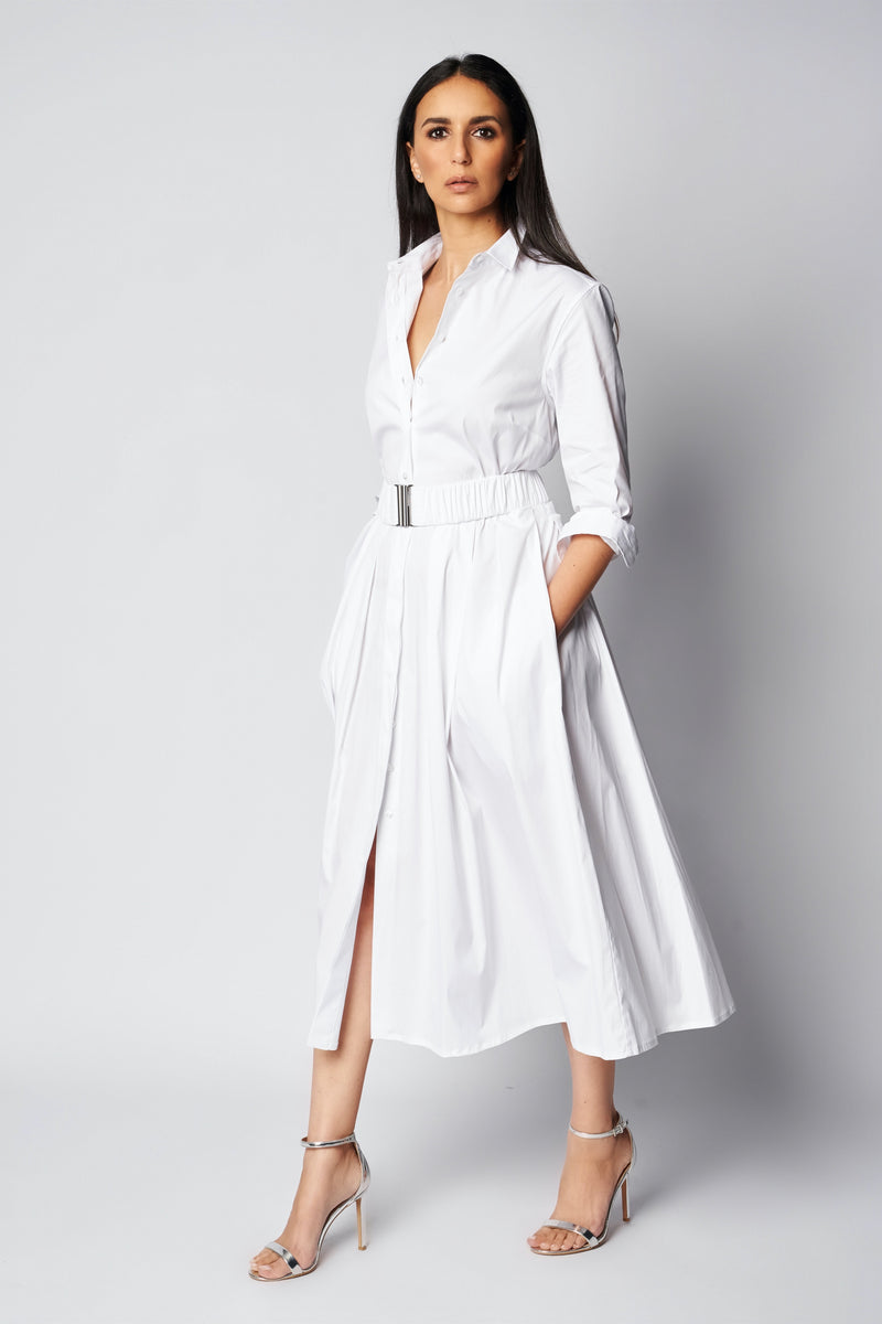 NANA DRESS COTTON | WHITE