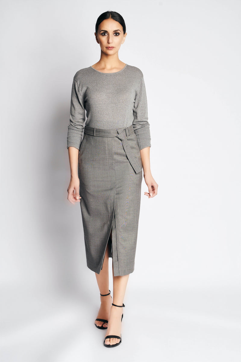 PENCIL SKIRT COSTUME | GREY MELANGE
