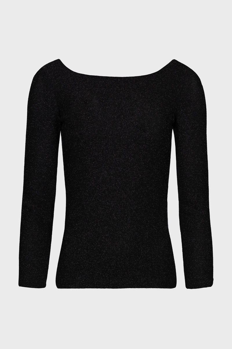 ROME BOATNECK SPARKLE BBB | BLACK