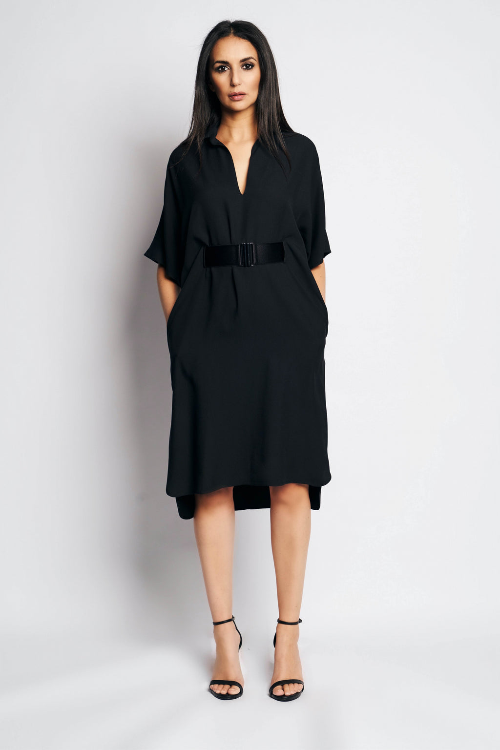 Sarita Dress Long – Timeless Dress with Waist Detail