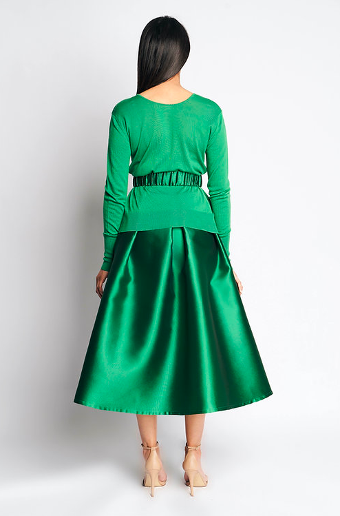 SAAR SKIRT STRUCTURE B | GREEN