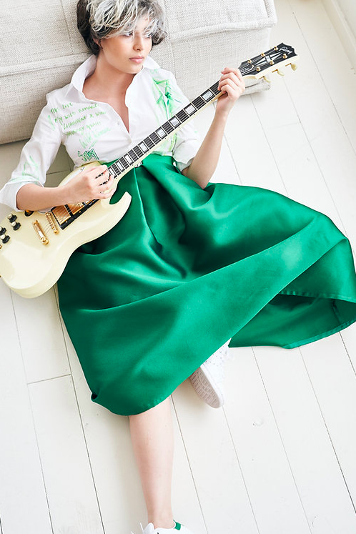 SAAR SKIRT STRUCTURE B | GREEN