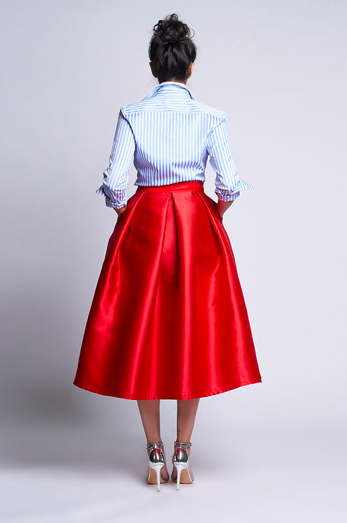 SAAR SKIRT STRUCTURE B | RED