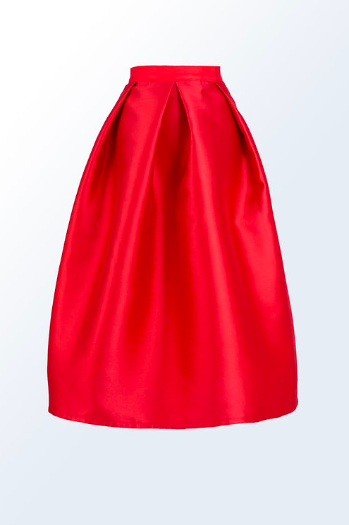 SAAR SKIRT STRUCTURE B | RED