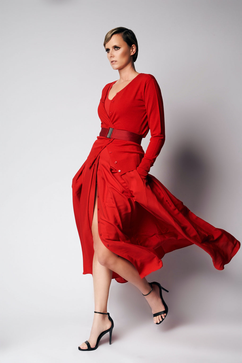 AUDREY SKIRT SILK | RED