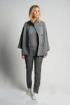 JAMILA MERINO WOOL JACKET XO | GREY MELANGE