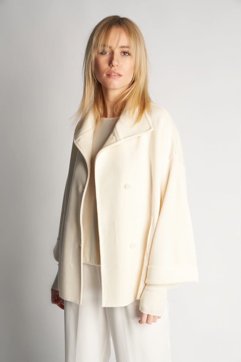 JAMILA MERINO WOOL JACKET | IVORY