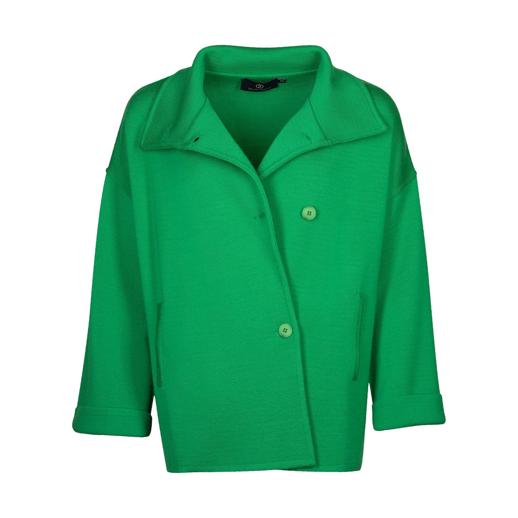 JAMILA MERINO WOOL JACKET XO | GREEN