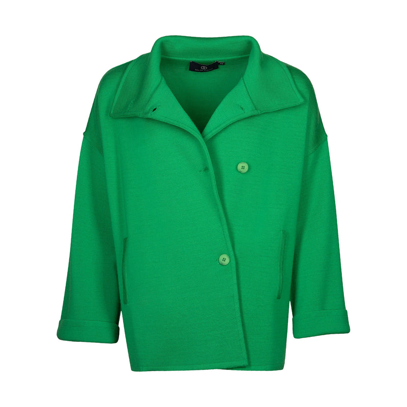 JAMILA MERINO WOOL JACKET XO | GREEN