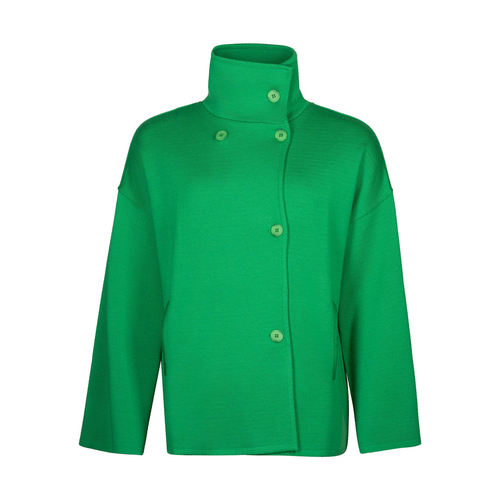 JAMILA MERINO WOOL JACKET XO | GREEN