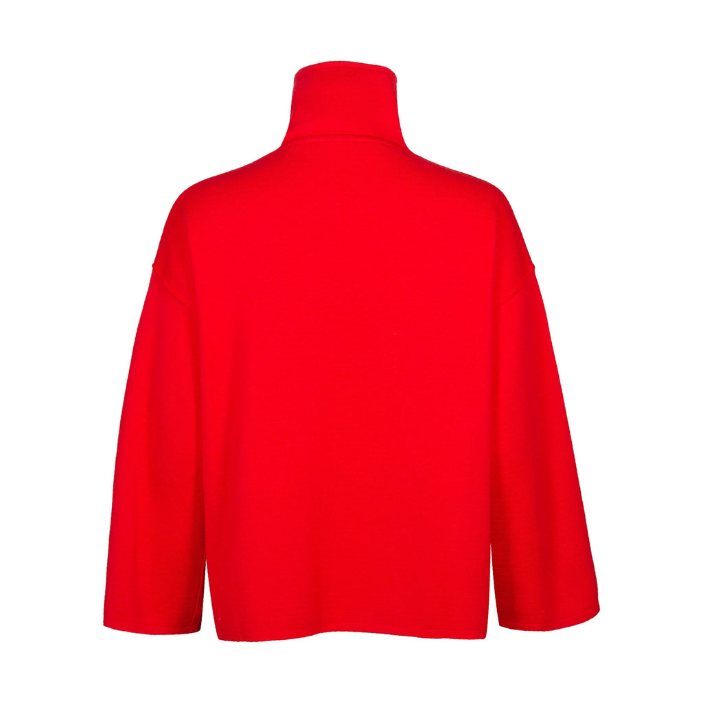 JAMILA MERINO WOOL JACKET XO | RED