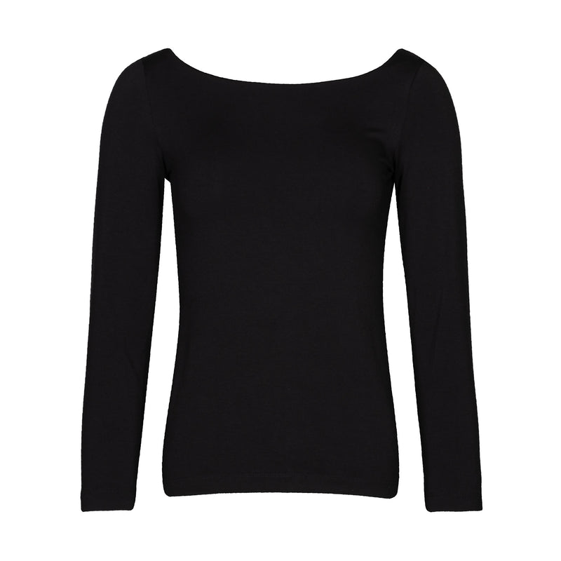 ROME BOATNECK VISCOSE | BLACK