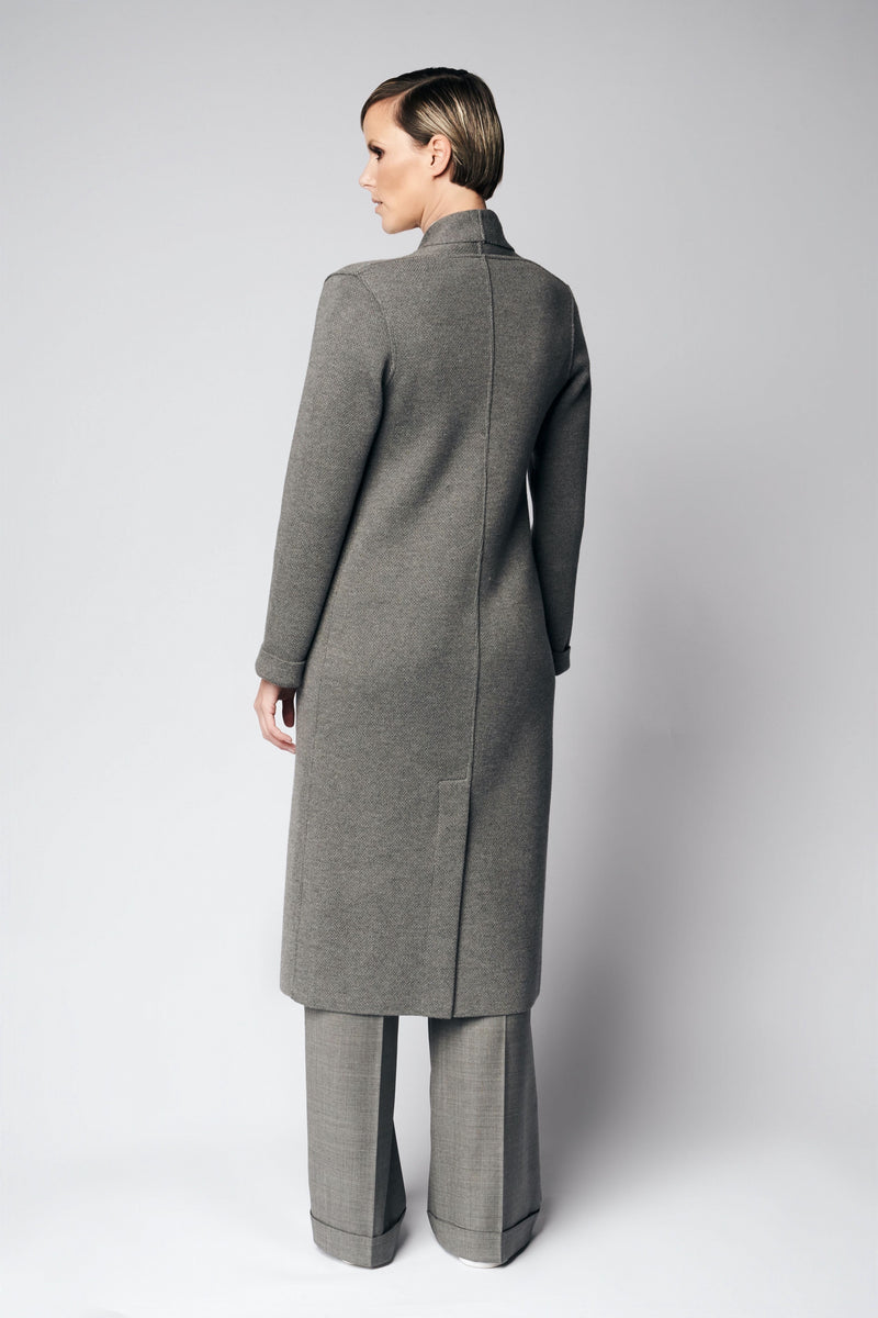 LORA MERINO WOOL JACKET XO | GREY MELANGE