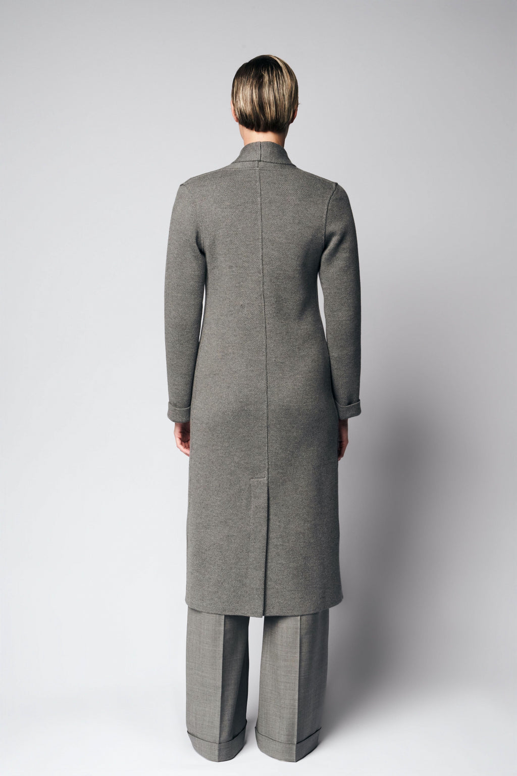 LORA MERINO WOOL JACKET XO | GREY MELANGE