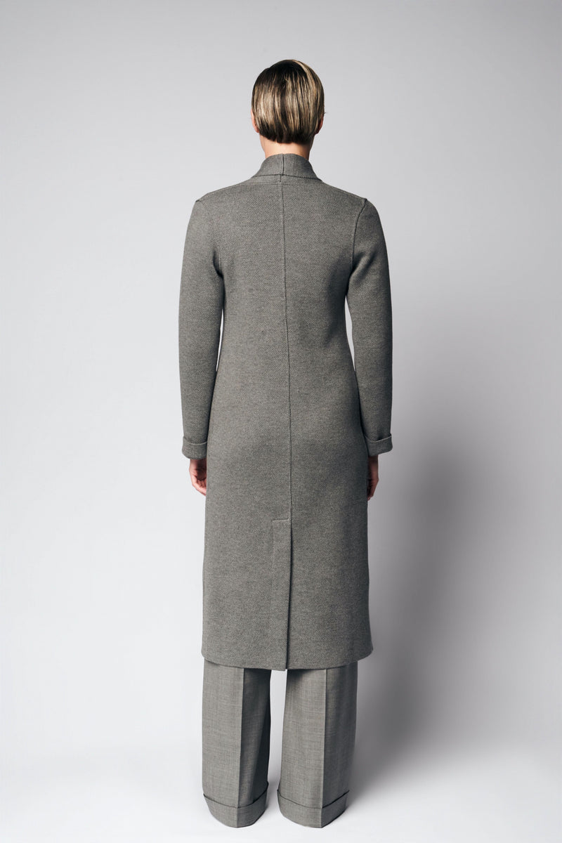 LORA MERINO WOOL JACKET XO | GREY MELANGE