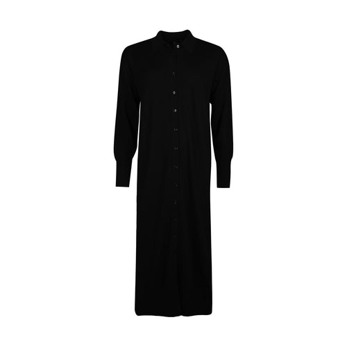 TUNICA MERINO WOOL DRESS | BLACK