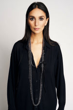 TUNICA MERINO WOOL DRESS | DARK BLUE