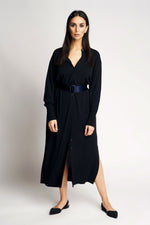 TUNICA MERINO WOOL DRESS | DARK BLUE