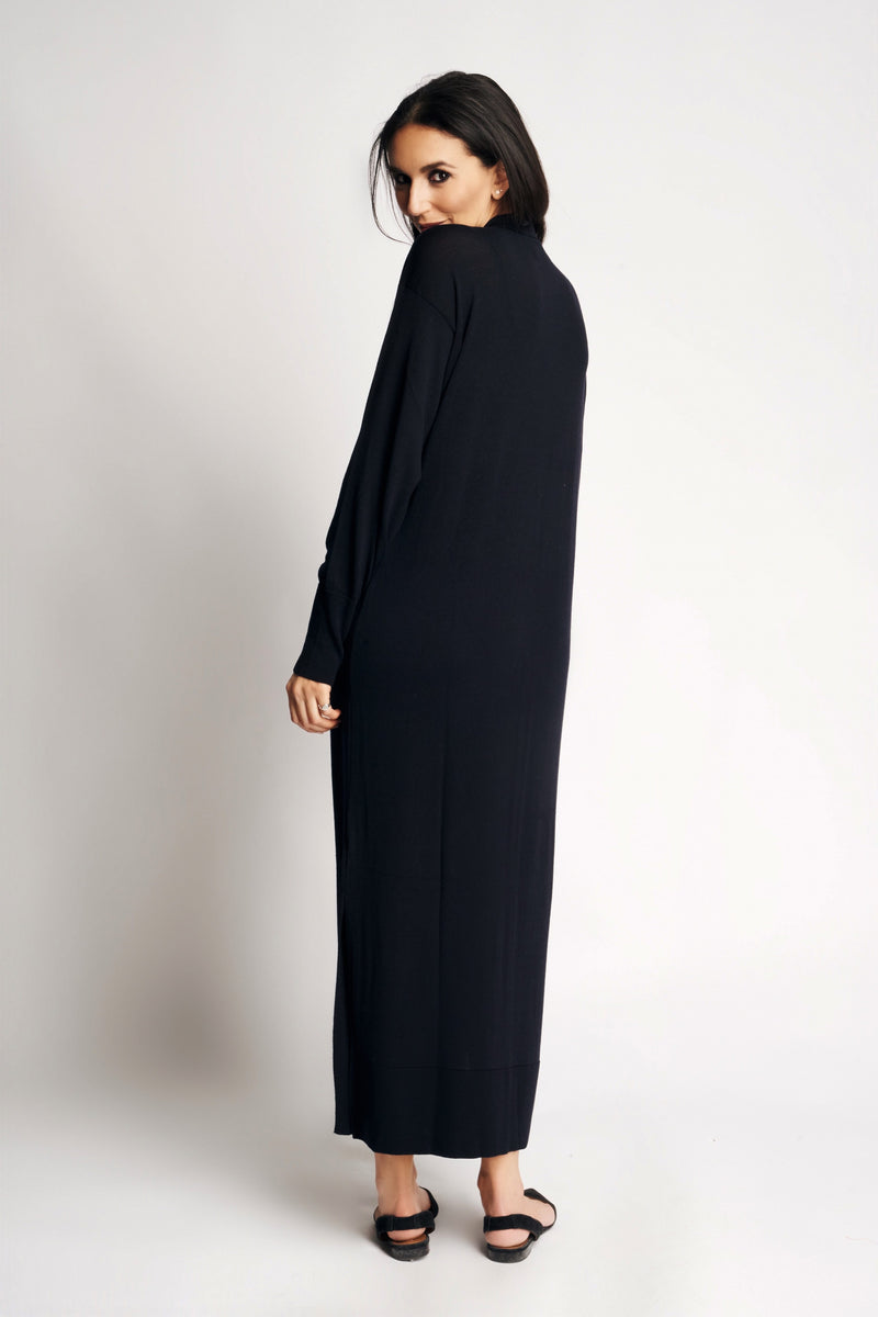 TUNICA MERINO WOOL DRESS | DARK BLUE
